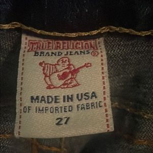 True Religion womens blue jeans size 27